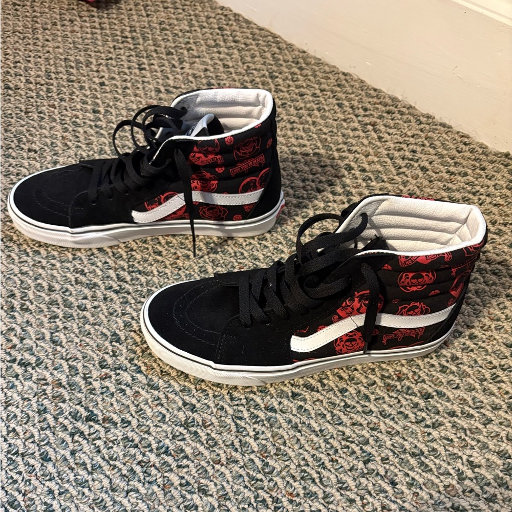 Vans Women’s Sk8-Hi ‘Love You To Death’ Suede/Canvas Sneaker